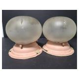 Two old vintage light fixtures