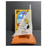 Vintage snoopy sailboat soap dish