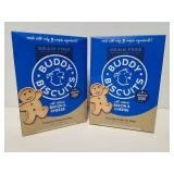 Two new boxes of Buddy Buscuits dog treats