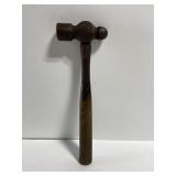 Wood handled ball peen hammer