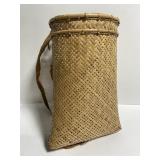 Hand woven gathering papoose basket