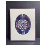 Purple framed original mandala art