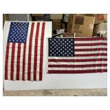 Lot of 2 vintage American flags