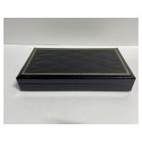 Vintage swank black & gold jewelry box