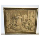 Framed Victorian tapestry