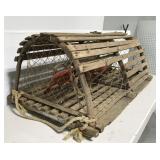 Antique primitive wooden Maine lobster trap