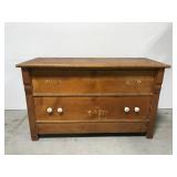 Antique low chest of drawers w/ pin & cove joints