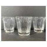 Set of 3 Lenox rocks glasses