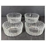 Lot of 4 vintage cut glass bowls