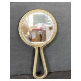 Small vintage German hand mirror