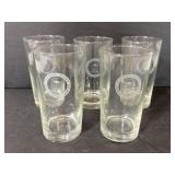 Set of 5 hillsdale college glasses