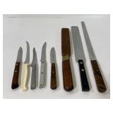 Lot of vintage kitchen knives
