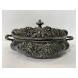 Antique Meriden B Co silverplate ornate tureen