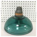 Large aqua blue glass high voltage bell insulator