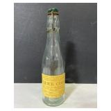 Antique quick cola glass bottle w/ stopper