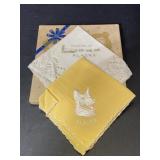 Lot of 2 antique Alaska souvenir handkerchiefs