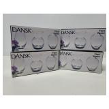 Four boxes of Dansk Fiori vases