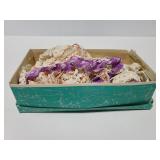 Box of hand made vintage crochet lace trim