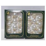 Two vintage boxes of Visions by Holly ornaments