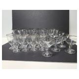 Silver trim stemmed glassware set