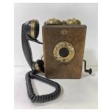 Vintage Northern Electric wall mount wood phone