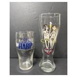 Pair of vintage beer glasses
