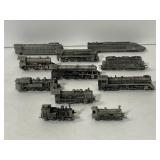 Lot of 11 Franklin Mint cast metal trains