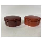 Two Fritz and Floyd lidded trinket dishes