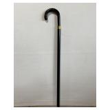 Vintage gold tone metal tipped wood cane