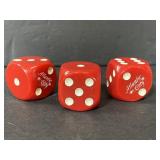 3 jumbo Atlantic City game dice