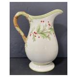 New Lenox holiday gathering carved pitcher