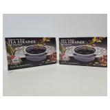 Two Empress Tea strainers