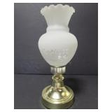 Candlestick holder with glass shade