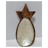 Ioloni wood trinket dish w/ mother of pearl inlay