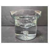 heavy glass bowl top paperweight