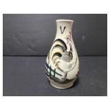 Hand decorated Shafford rooster bud vase