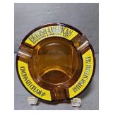 British American brewing company glass ashtray