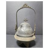 Acme Silver stamped antique serving dish