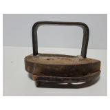 Antique sad iron with stand