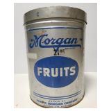 Vintage aluminum Morgan frozen cherries can