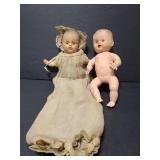 Two antique baby dolls