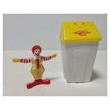 Vintage McDonald land plastic wastebasket bank