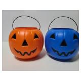 Vintage General Foam plastic Jack o lantern pails