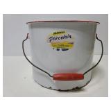 Vintage Kanawha porcelain enamelware pail