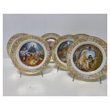 Six Grimms Fairy Tales vintage collectors plates