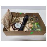 Box of antique and vintage items