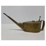 Vintage brass oiler can
