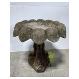 Vintage Koi fish & flower cement bird bath