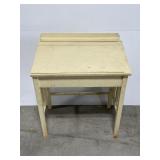 Vintage painted hinge-top wood children