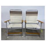 Pair of vtg. Telescope aluminum lawn chairs